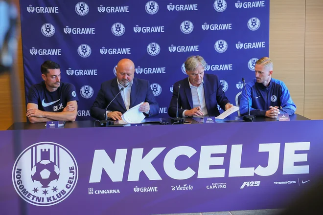 Prvega moža Celja Valerija Kolotila in predsednika uprave Zavarovalnice Grawe Davida Kastelica druži enaka želja, biti v ali na vrhu. FOTO: Črt Piksi/Delo