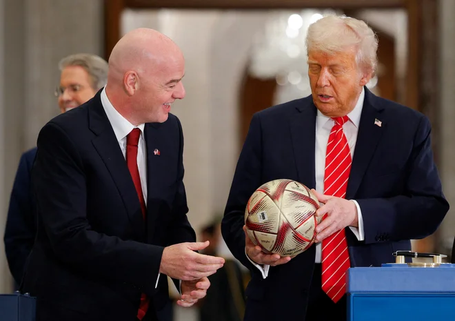 Infantino je v zadnjem letu večkrat obiskal Belo hišo. FOTO: Brian Snyder/Reuters