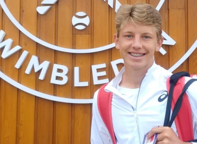 Žiga Šeško uživa v Wimbledonu. FOTO: TZS