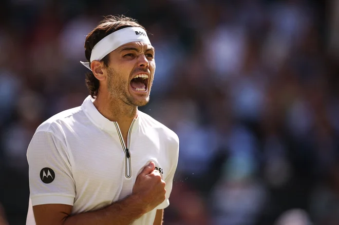 Jannik Sinner bi si lahko priigral drugi nastop v finalih turnirjev za grand slam. Foto: AFP
