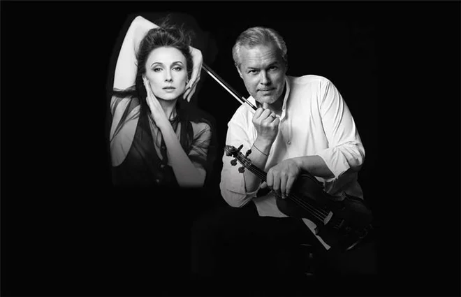 Primabalerina Svetlana Zaharova in rusko-belgijski violinist Vadim Repin. FOTO: Festival Ljubljana