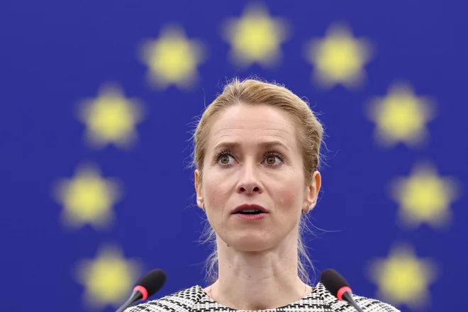 Kaja Kallas je pripravila seznam ukrepov, ki bi jih lahko sprejeli proti Izraelu. FOTO: Frederick Florin/AFP
