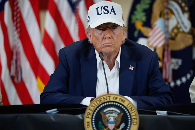 Ameriški predsednik Donald Trump. FOTO: Chip Somodevilla Getty Images Via AFP