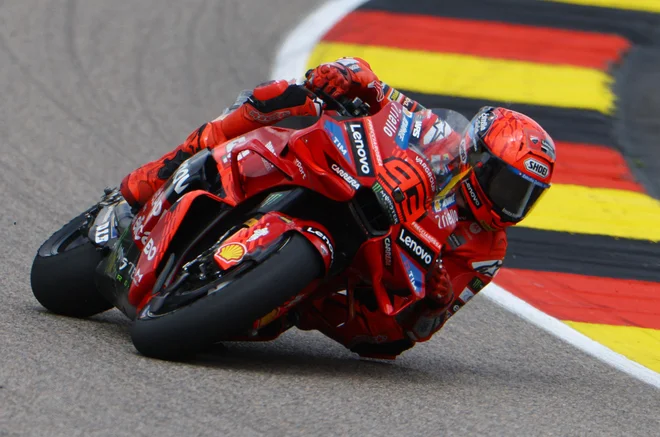 Marc Marquez je v Nemčiji drvel k novi zmagi. FOTO: Lisi Niesner/Reuters