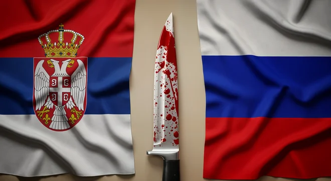 Rusija obtožuje Srbijo, da ji je z domnevno prodajo orožja Ukrajini zarila nož v hrbet. FOTO: Delo UI