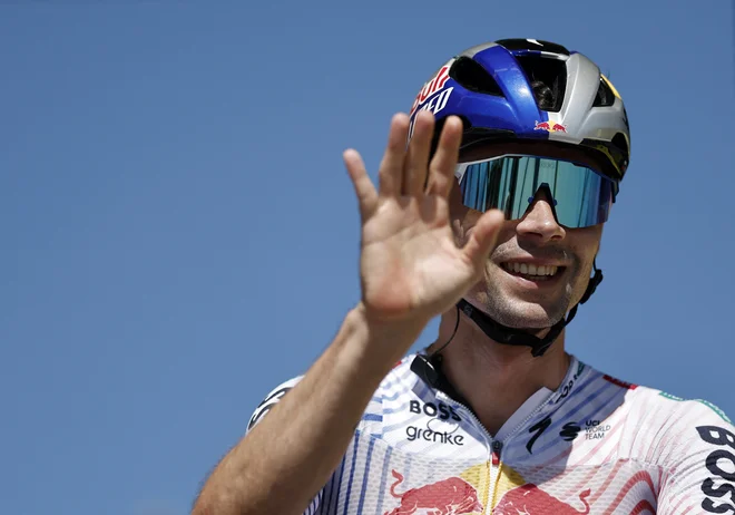 Primož Roglič je na Touru vseskozi dobre volje. FOTO: Benoit Tessier/Reuters