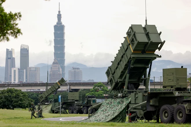 Patriot je eden ključnih elementov zračne obrambe proti ruskemu obstreljevanju. FOTO: Ann Wang/Reuters