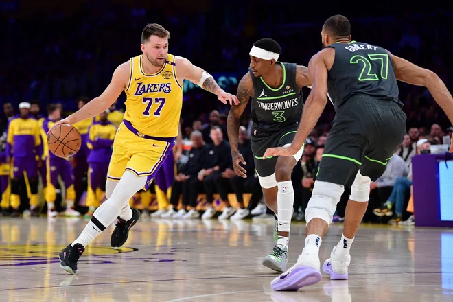 Luka Dončić sanja o močnejšem moštvu za prihodnost v Los Angelesu. FOTO: Gary A. Vasquez/Reuters