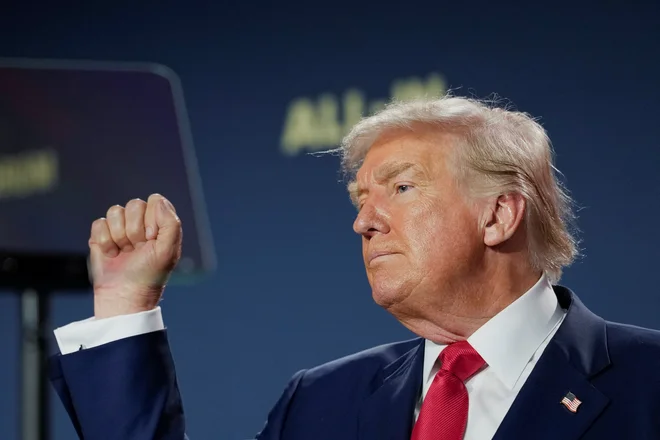 Ameriški predsednik Donald Trump. Foto Kent Nishimura Reuters