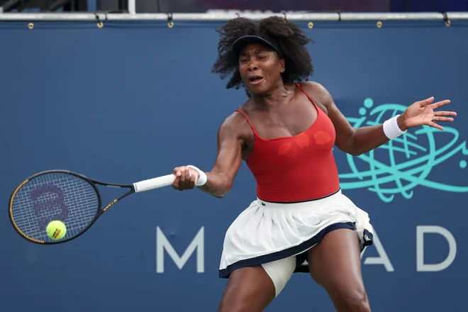 Williams ob uspešnem igranju v prvem krogu turnirja v Washingtonu. Foto: Scott Taetsch/Getty Images Via AFP