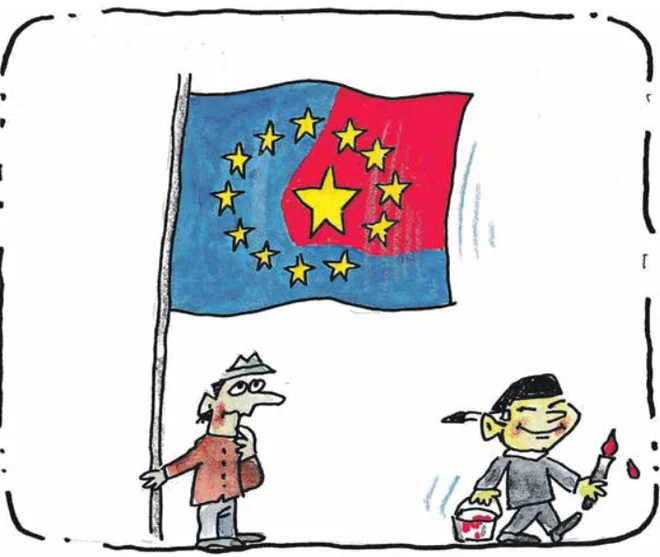 Sodelovanje. KARIKATURA: Marko Kočevar