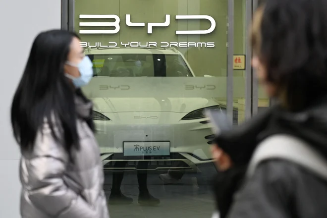 Električni avtomobili BYD so dosegli osupljiv tehnološki napredek. FOTO: Wang Zhao/AFP
