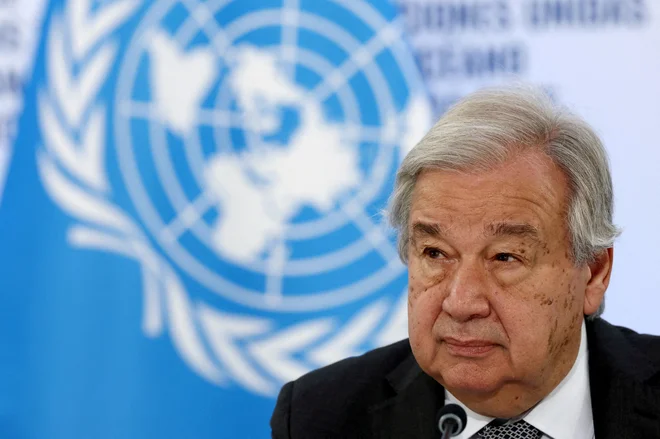 António Guterres, generalni sekretar Združenih narodov, v Gazi izgublja tudi osebno bitko. FOTO: Manon Cruz/Reuters