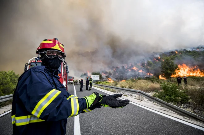 Simbolna fotografija. Požar v okolici Šibenika, 13. in 14. julij 2023. FOTO: Nikolina Vuković Stipaničev/Cropix