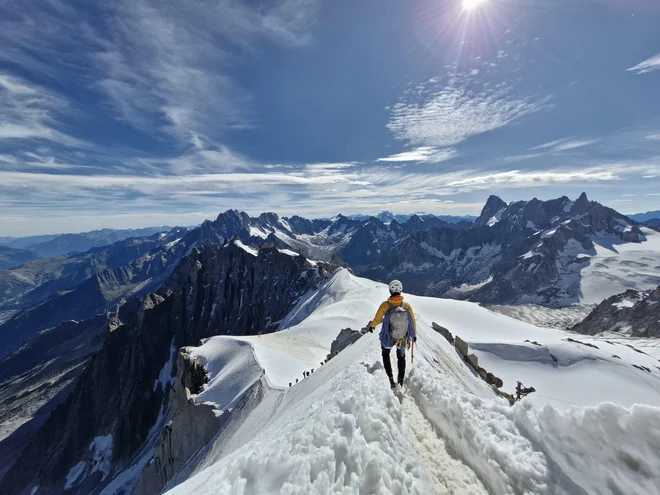 Aiguille du Midi ponuja razglede na masiv Mont Blanca. Foto Maja Grgič