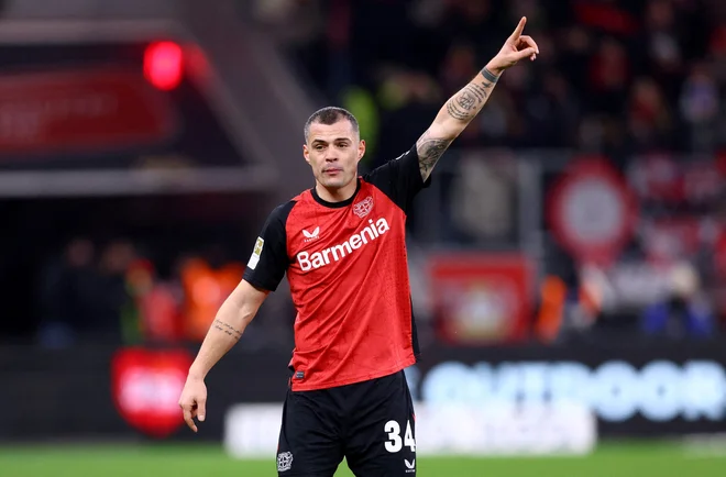 Granit Xhaka je sedem let igral za Arsenal. FOTO: Thilo Schmuelgen/Reuters