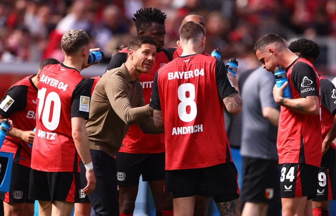 Xabi Alonsko je bil tvorec izjemno uspešno sezone 2023/24 v kateri je Leverkusen brez poraza prvič v zgodovini osvojil bundesligo. FOTO: Thilo Schmuelgen/Reuters
