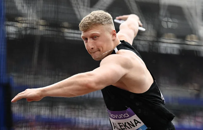 Litovec Mykolas Alekna bo na svetovnem prvenstvu največji tekmec Kristjana Čeha. FOTO: Dylan Martinez/Reuters