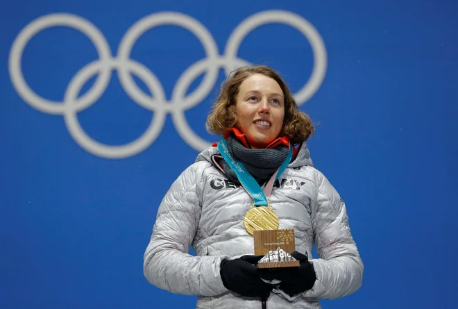 Na olimpijskih igrah v Pjongčangu 2018 je Laura Dahlmeier zablestela z dvema zlatima lovorikama. FOTO: Eric Gaillard/Reuters