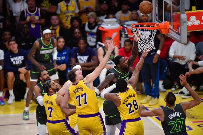 Morda pa bo nekoč na evropskih tleh v ligi NBA igral tudi Luka Dončić. FOTO: Gary A. Vasquez/Imagn Images Via Reuters Connect