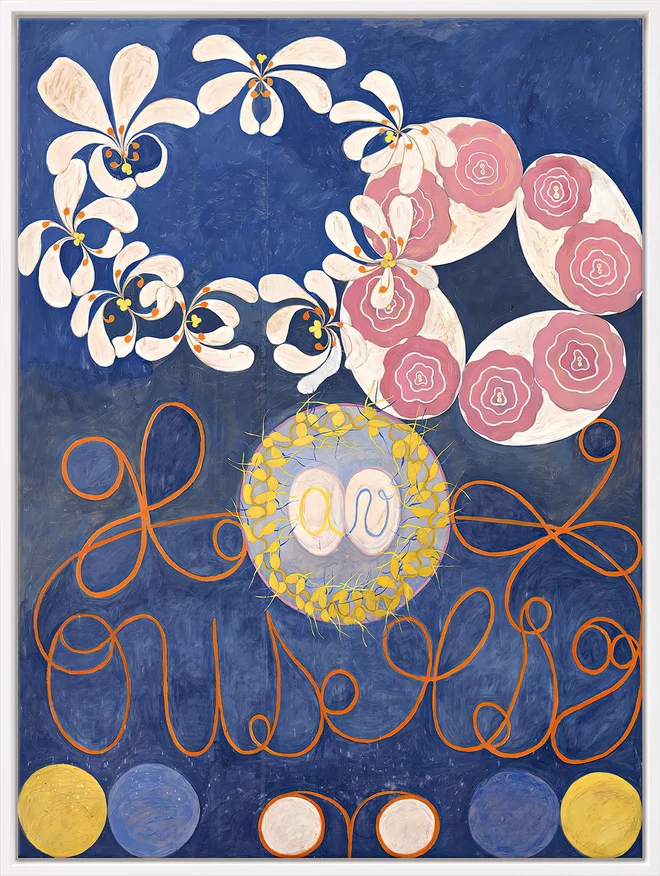 Slikarka Hilma af Klint je trdila, da so njeno roko, ko je slikala velikanska platna, vodili duhovi. FOTO: Wikipedia