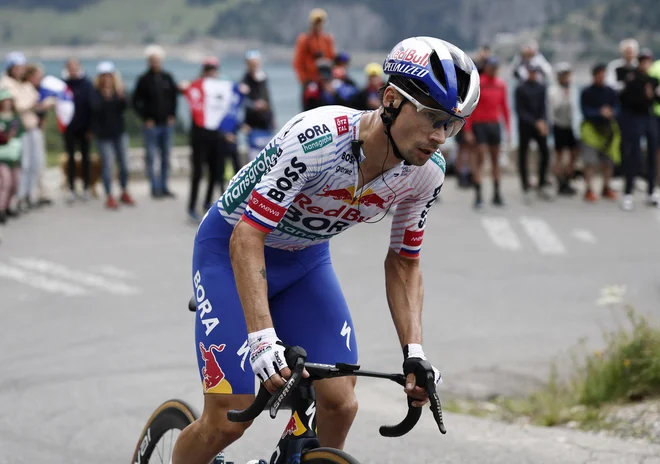 Primož Roglič je klasiko San Sebastian končal na 22. mestu. FOTO: Benoit Tessier/Reuters