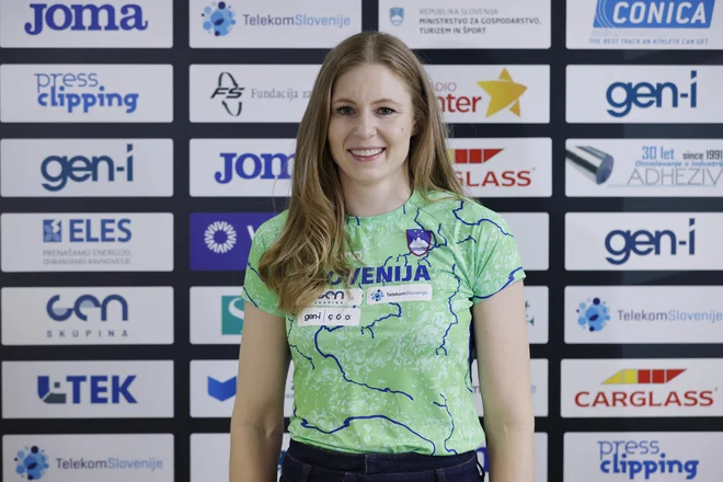 Maja Mihalinec Zidar bo drugi dan atletskega državnega prvenstva v Celju končala svojo športno pot. FOTO: Leon Vidic/Delo