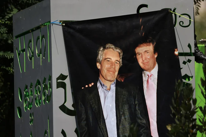 Jeffrey Epstein in Donald Trump FOTO: David Swanson/Reuters