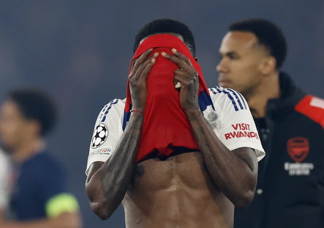 Thomas Partey, 32-letni nekdanji nogometaš Arsenala, v torek na sodišču FOTO: Peter Cziborra/Reuters