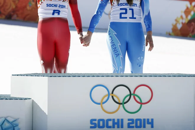 Ruski Soči je olimpijske igre gostil leta 2014. Tina Maze je takrat skupaj z Dominique Gisin osvojila naslov prvakinje v smuku. FOTO: Matej Družni/Delo