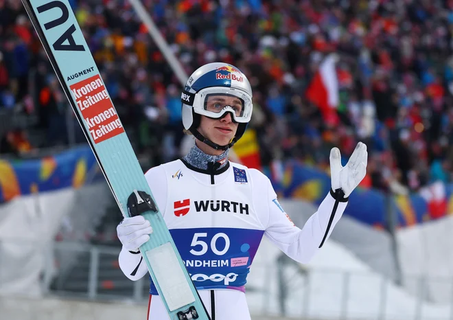 Daniel Tschofenig se bo na trening vrnil šele konec avgusta. FOTO: Kai Pfaffenbach/Reuters