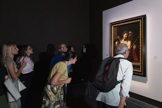 Ecce homo, 1606–1609, olje na platnu (111 x 86 cm); zasebna zbirka kraljevega namestnika v Neaplju Garcíe Avellanede y Hara FOTO: Amedeo Benestante