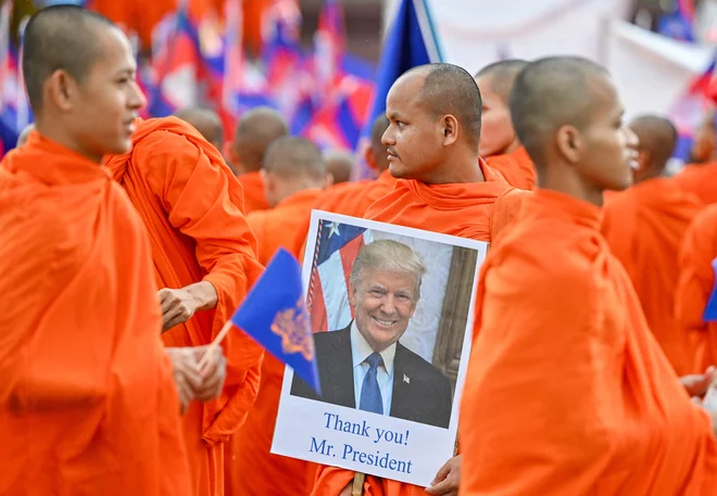 Trump ni za sklenitev premirja med Kambodžo in Tajsko porabil ne veliko časa ne truda. FOTO: Tang Chhin Sothy/AFP