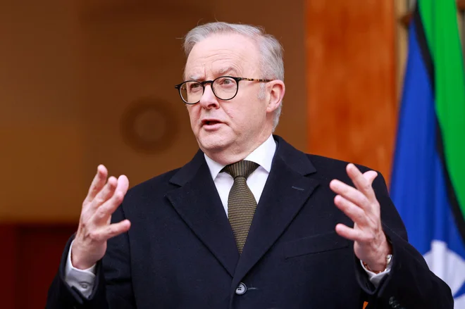 »Imamo trenutek priložnosti in Avstralija bo z mednarodno skupnostjo delovala, da ga izkoristi,« je Albanese povedal medijem. FOTO: Hilary Wardhaugh/AFP