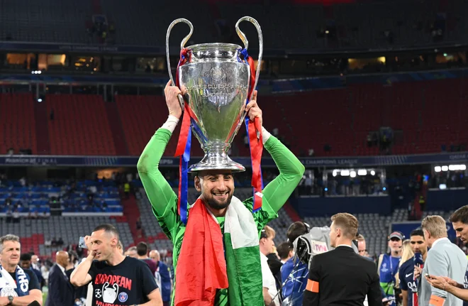 Eden od najboljših vratarjev na svetu Gianluigi Donnarumma si je zaželel novih izzivov in bo zapustil Paris Saint-Germain. FOTO: Angelika Warmuth/Reuters