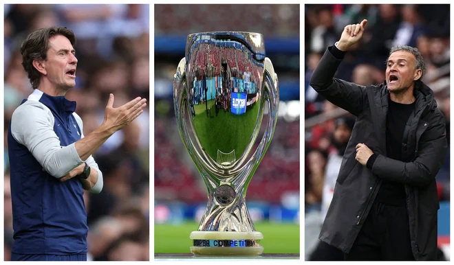 Thomas Frank in Luis Enrique bosta želela svoji ekipi popeljati do prve trofeje v sezoni. FOTO: Reuters